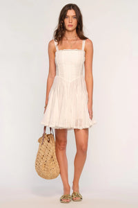 eyelet bodice dress