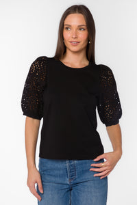 eyelet sleeve tee
