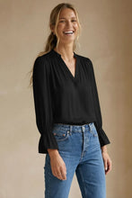 Load image into Gallery viewer, flared cuff v neck blouse
