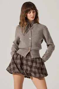 gold button cardigan