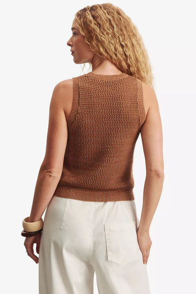 halter knit shimmer tank