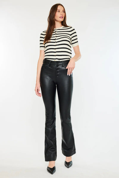 hirise bootcut leather jean