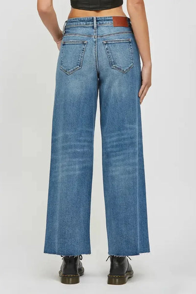 hirise wide leg cut jean
