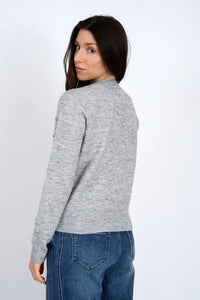 jewel bow crew sweater