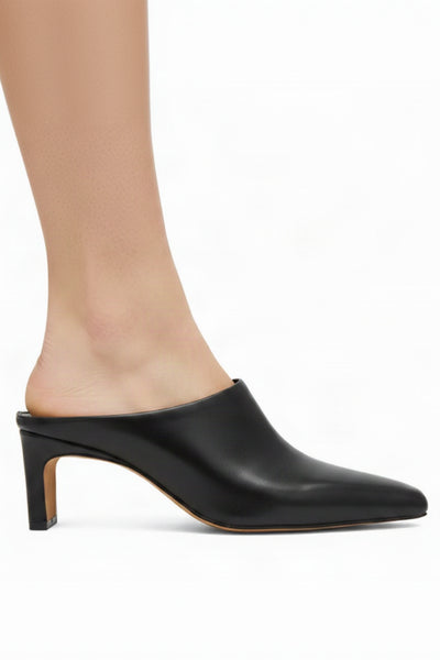 leather heel mule
