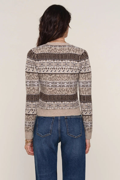leo geo v neck cardigan