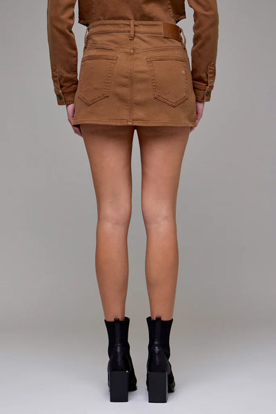 low rise micro mini denim skirt