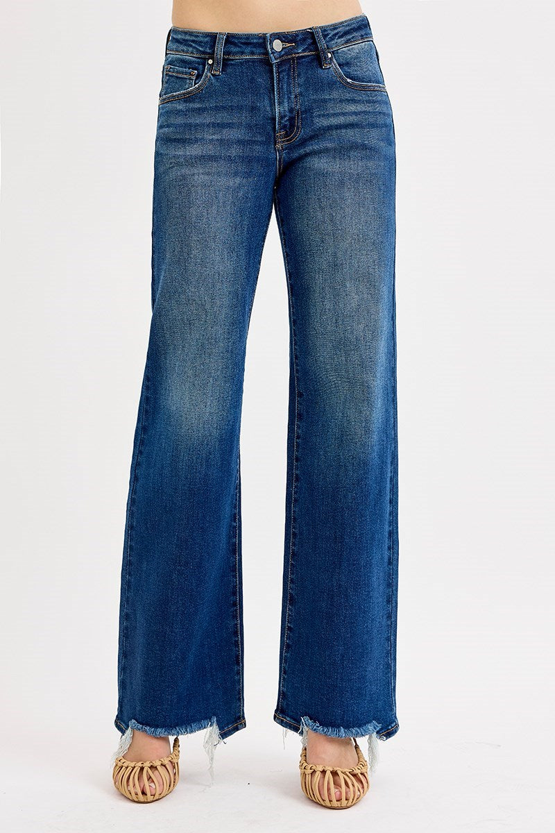 low rise wide jean