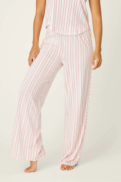 pink stripe lounge pant