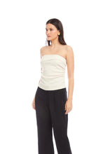 Load image into Gallery viewer, rib shirred strapless top
