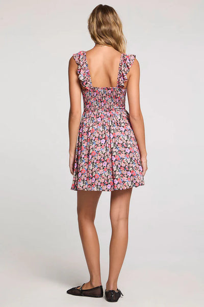 ruffle tank floral mini dress