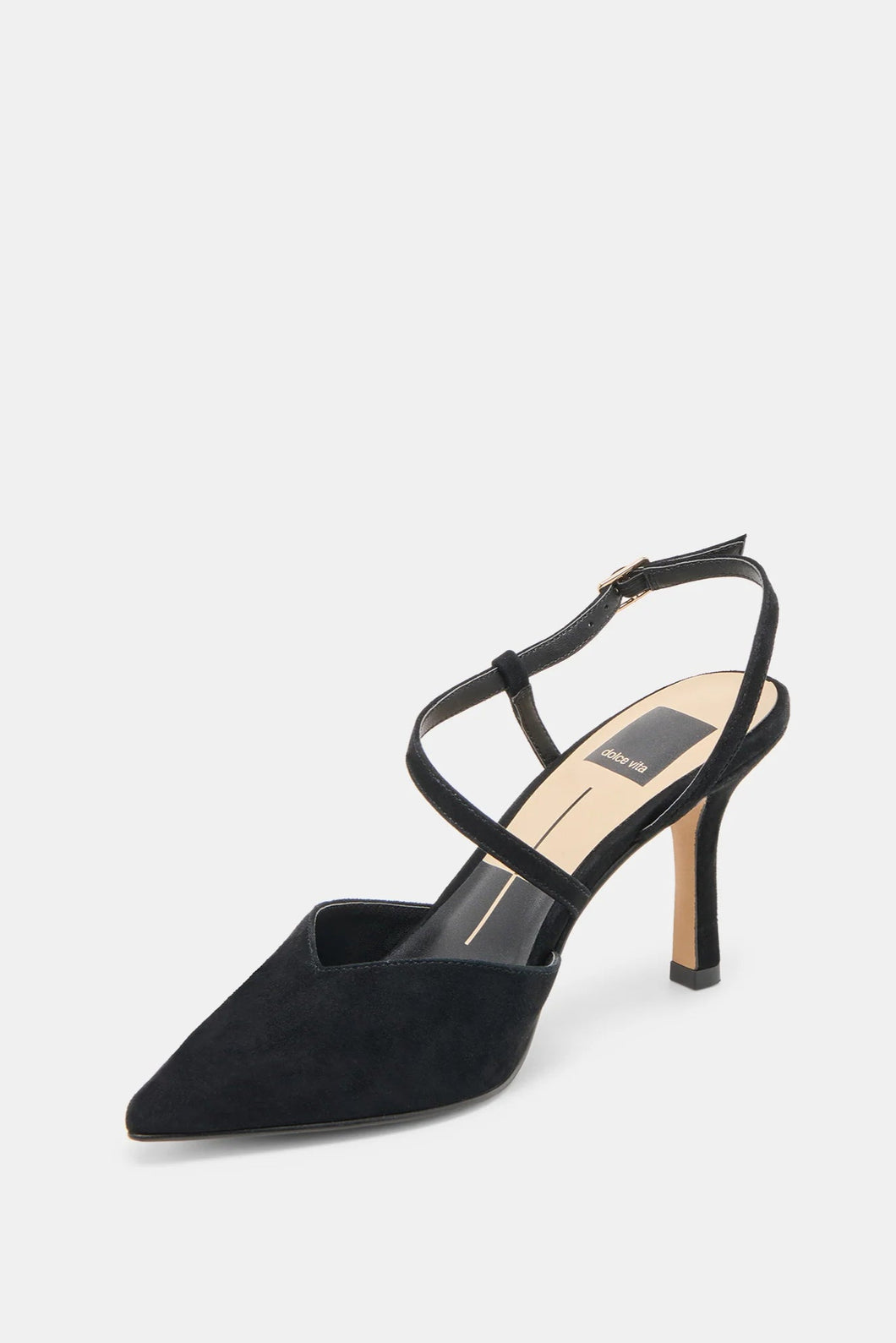 s strap suede heel
