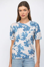 Load image into Gallery viewer, short sleeve floral sweater
