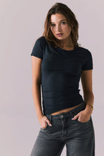 Load image into Gallery viewer, short sleeve ruched tee
