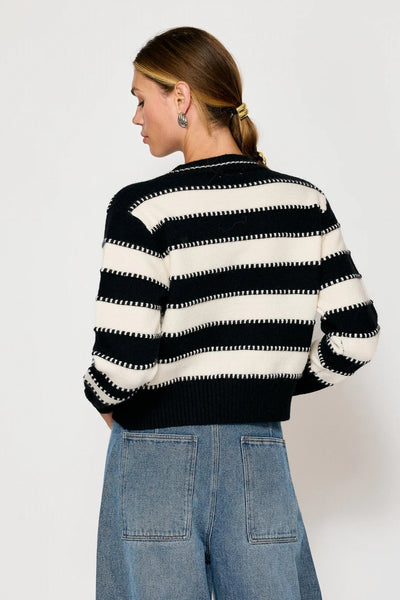 stripe cardigan