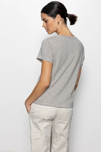 stripe crew short sleeve tee