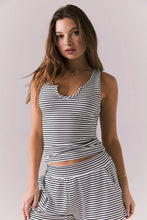 Load image into Gallery viewer, stripe keyhole tank
