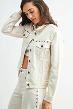 Load image into Gallery viewer, studded relaxed denim jacket
