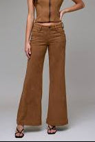 Load image into Gallery viewer, suede flare jean
