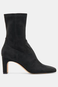 suede mid calf bootie