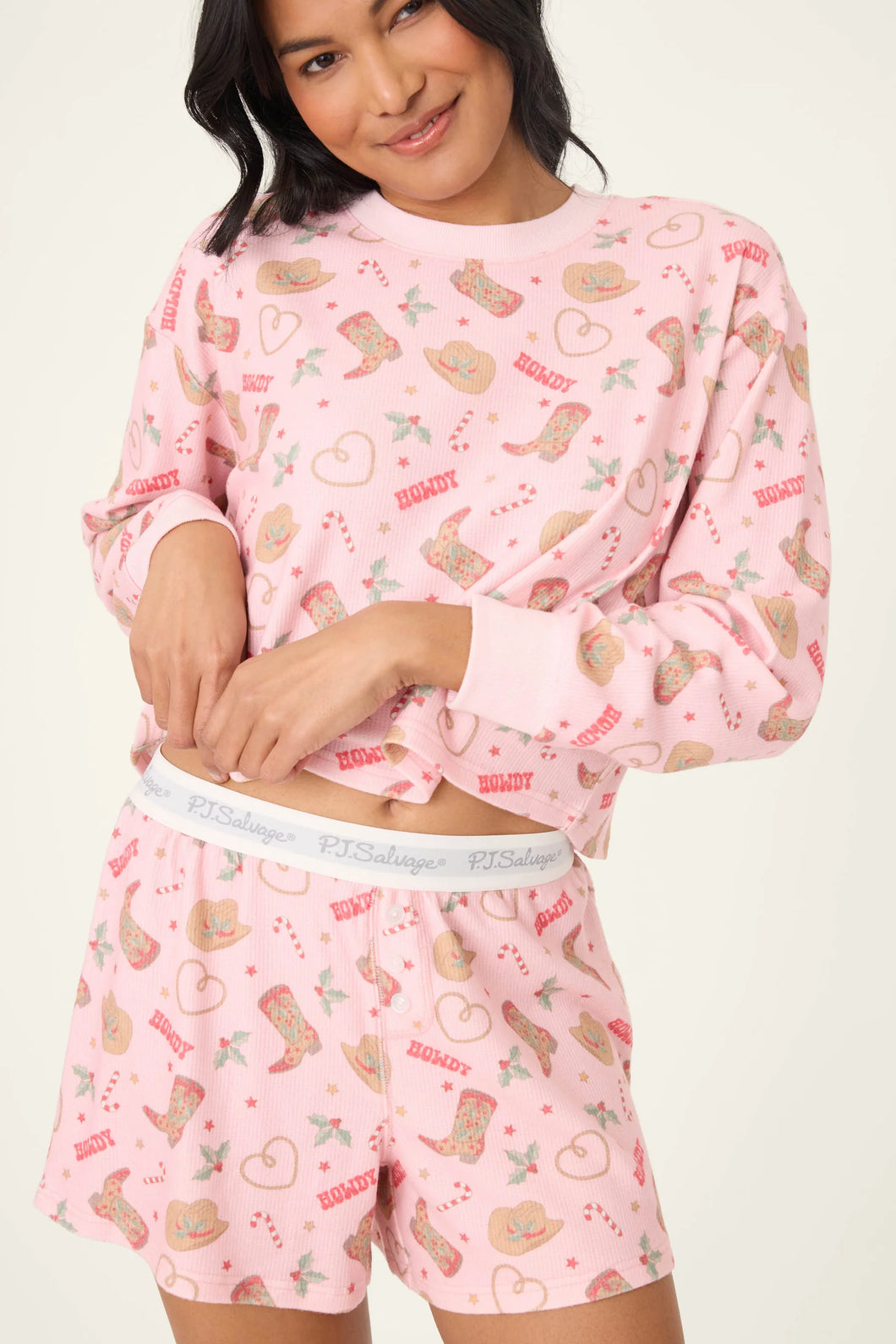 waffle box short 2 set western