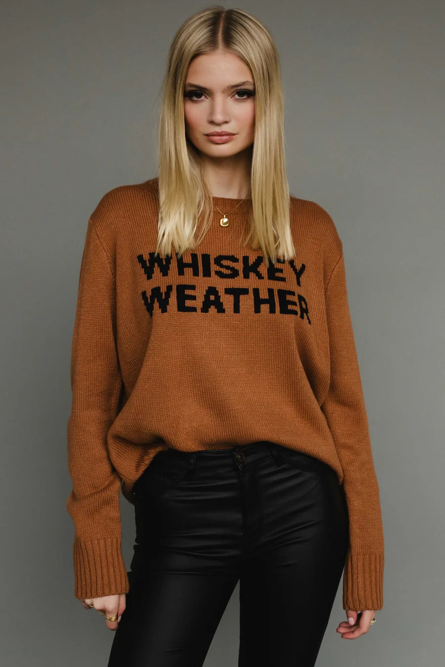 whiskey weather sweater