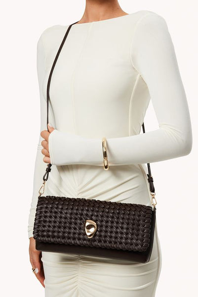 woven rectangle clutch bag