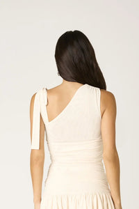 asymmetrical ruched top