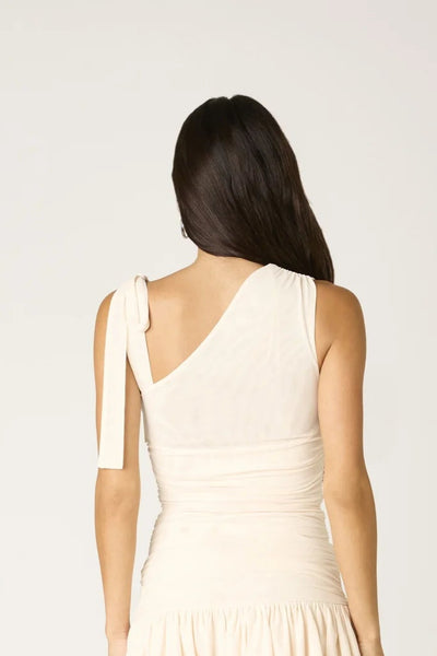 asymmetrical ruched top