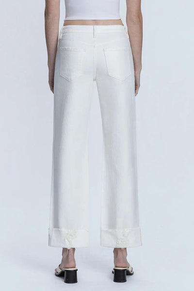 hirise cuff slim wide jean