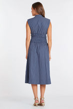 Load image into Gallery viewer, stripe zip front midi dress
