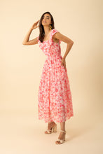 Load image into Gallery viewer, watercolor off shoulder chiffon maxi dress
