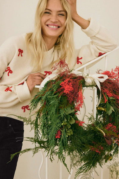 red bows sweater