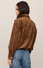 Load image into Gallery viewer, Faux Suede Bubble Hem Jacket
