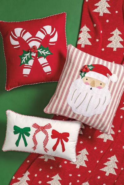 xmas embroidered pillow