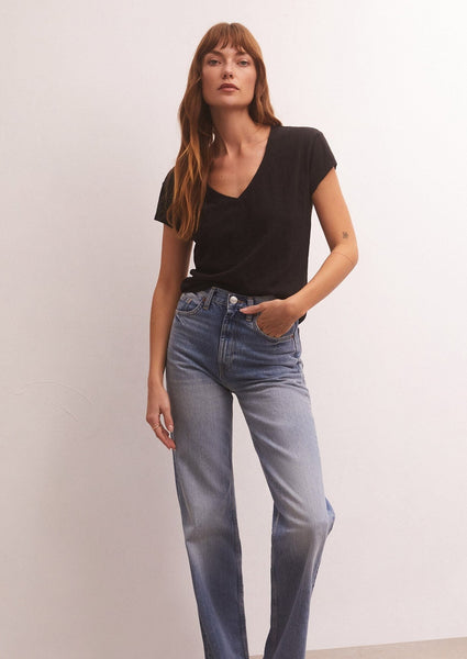 short sleeve v neck tee