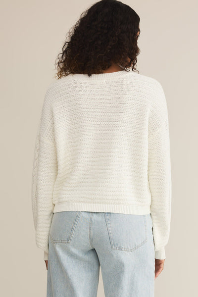 crochet crew sweater