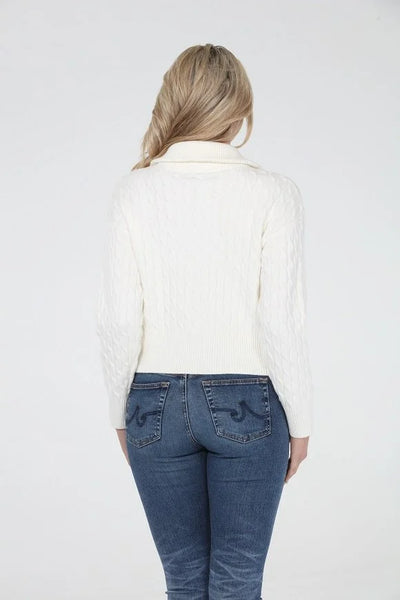 zip cable cardigan