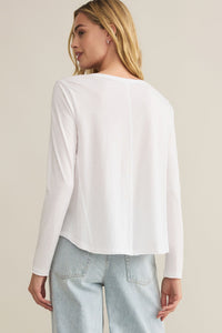 long sleeve center seam tee
