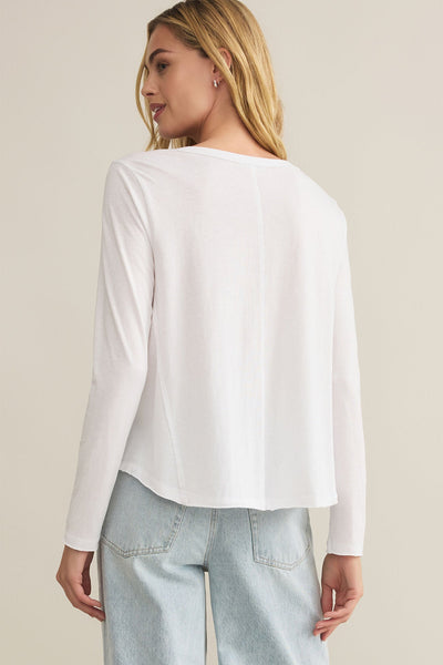 long sleeve center seam tee