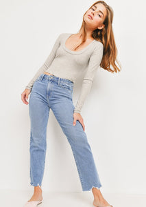 women hirise vintage straight jean