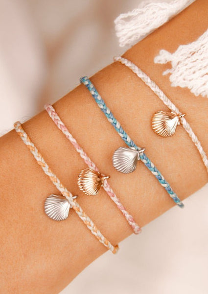 la concha silver string bracelet