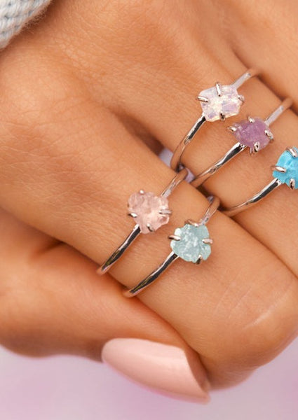 rose quartz ring