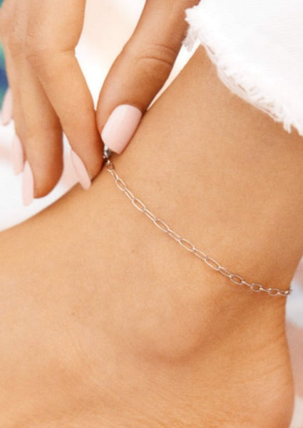 chain silver anklet