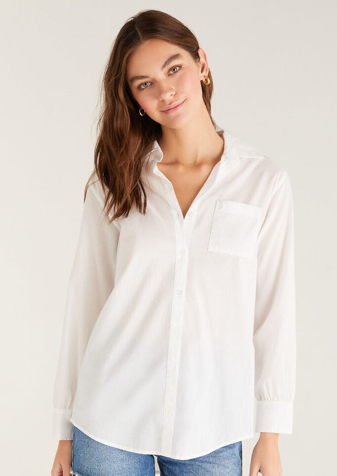 poolside white cotton shirt