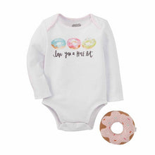 Load image into Gallery viewer, bodysuit and rattle gift set
