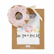 Load image into Gallery viewer, onesie &amp; rattle-donut
