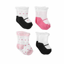 Load image into Gallery viewer, 4 pair newborn sock set-girl
