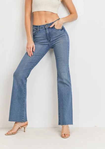 hirise cut flare jean