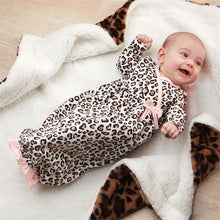 Load image into Gallery viewer, 2piece gown &amp; footsie set - leopard
